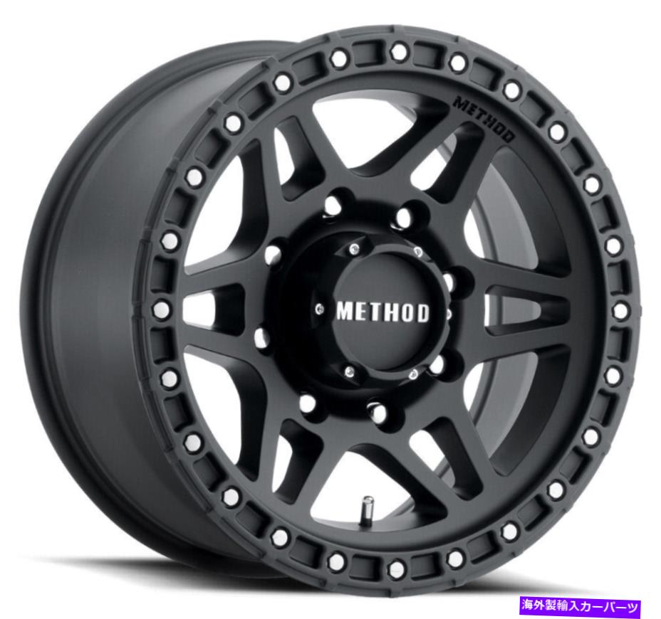 ホイール　4本セット 方法MR312 18x9 8x6.5/8x165.1 18ブラックホイール（4）130.81 18インチリム Method MR312 18x9 8x6.5/8x165.1 18 Black Wheels(4) 130.81 18