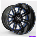 ホイール 4本セット American Off -Road A106 20x10 8x165.1/8x6.5 -24ブラックミリングブルーホイール(4)125....