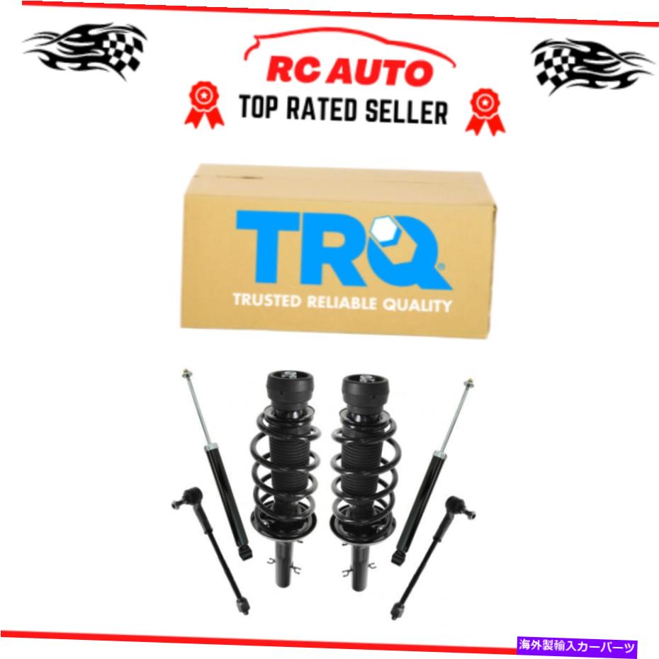 サスペンション TRQフロントストラットアセンブリタイロッドエンドリアショックキットVWジェッタビート..