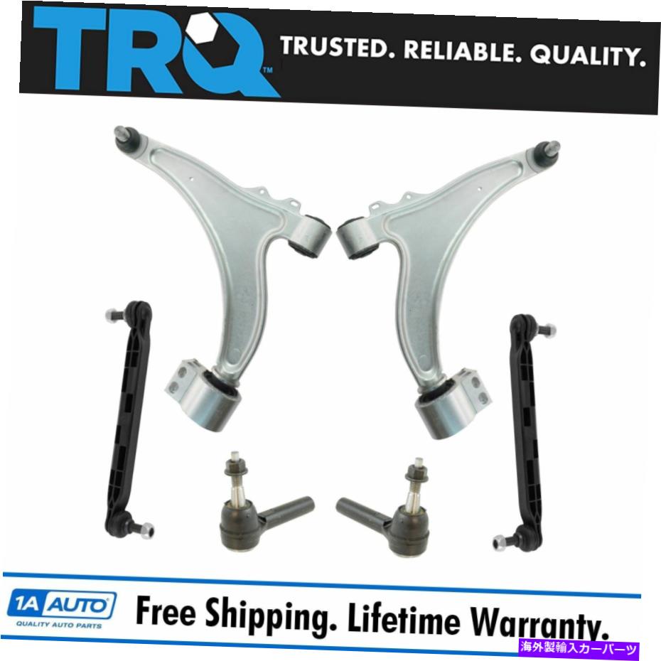 サスペンション TRQフロントコントロールアームボールジョイントスウェイバーリンクタイロッドサスペンションキットセット6PC TRQ Front Control Arm Ball Joint Sway Bar Link Tie Rod Suspension Kit Set 6pc