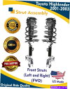 サスペンション 2001年から2003年のトヨタハイランダー3.0L FWDのモンローOEMフロント左と右のストラット Monroe OEM Front Left And Right Struts for 2001-2003 Toyota Highlander 3.0L FWD