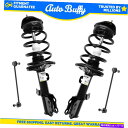 サスペンション Unity 4PCフロント左&右のストラットとコイルスプリングアセンブリの雰囲気、マトリックス UNITY 4PC Front Left & Right Struts and Coil Spring Assembly for Vibe, Matrix(2)