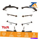 サスペンション フロントコントロールアームボールジョイントタイロッドエンドリンクキット(8pc)ドッジグランドキャラバン Front Control Arm B...
