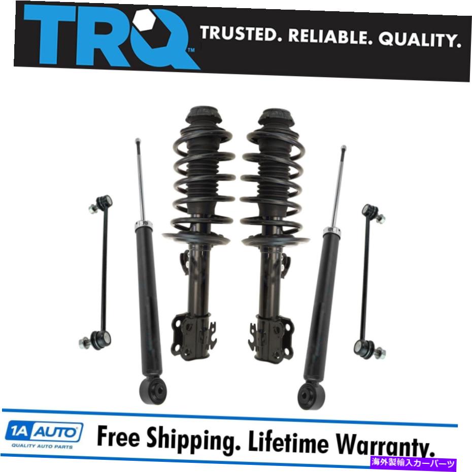 サスペンション TRQフロントロードストラットスプリングアセンブリショックスウェイバーリンクセット6PCプリウスC TRQ Front Loaded Strut Spring Assembly Shock Sway Bar Link Set 6pc for Prius C