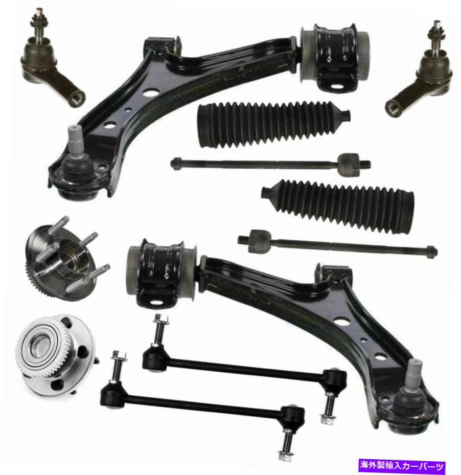 サスペンション 12 PCサスペンションキットフロントコントロールアームタイロッド端フォードマスタング05-09 12 Pc Suspension Kit Front Lower Control Arm Tie Rod End for Ford Mustang 05-09