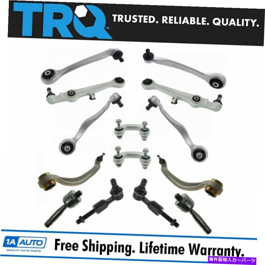 サスペンション TRQ 14PCステアリングサスペンションキットコントロールアームボールジョイントタイロッドエンドリンク TRQ 14pc Steering Suspension Kit Control Arms Ball Joints Tie Rods End Link