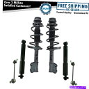 サスペンション Kia Soul用のフロントリア完全なストラットアセンブリショックアブソーバー揺れバーリンクキット Front Rear Complete Strut Assembly Shock Absorber Sway Bar Link Kit for Kia Soul
