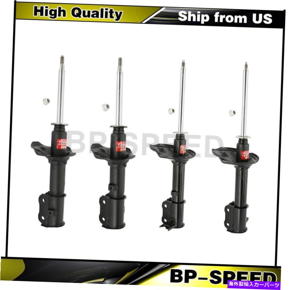 サスペンション フロントリアサスペンションストラット4 x Kybショック＆ヒュンダイ2000-2002のストラット Front Rear Suspension Strut 4 X KYB Shocks & Struts For Hyundai 2000-2002