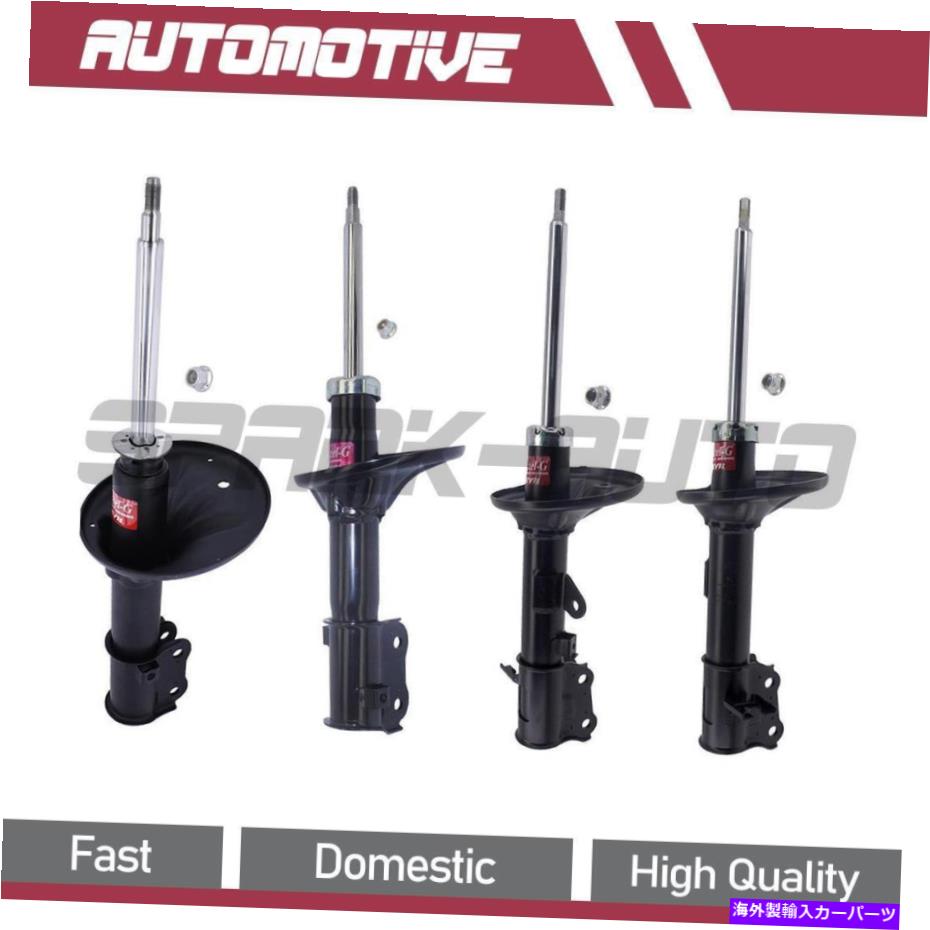 サスペンション 4PCS KYBサスペンションストラットフロント +リアフィット2000 Elantra 4PCS KYB Suspension Strut Front +Rear fits 2000 Elantra