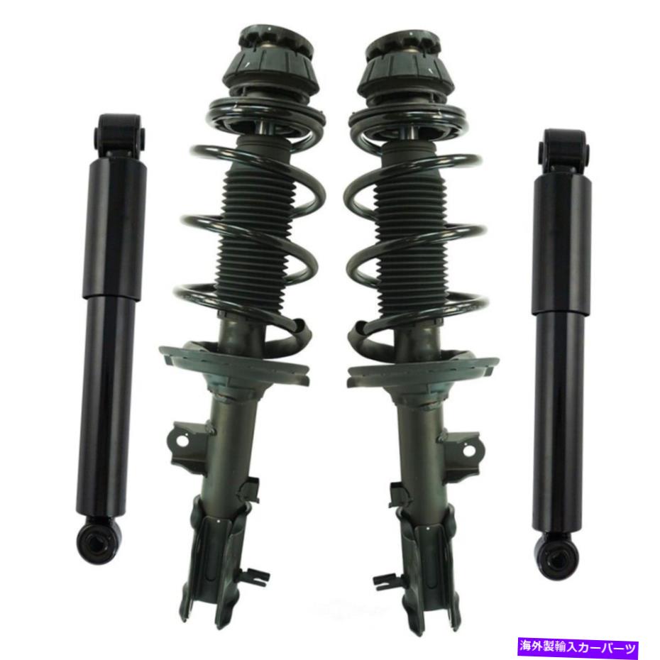 サスペンション サスペンションストラットとショックアブソーバーアセンブリキットTRQフィット2012ヒュンダイアクセント Suspension Strut and Shock Absorber Assembly Kit TRQ fits 2012 Hyundai Accent