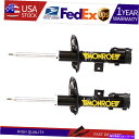 サスペンション Kiaペアモンローフロント左右サスペンションストラット&ストラットセットに適合する Fits Kia Pair Monroe Front Left Right Suspension Strut & Struts Set(2)