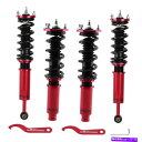 サスペンション Acura TL 99-03 Accord 98-02 CL 01-03 Adjダンパー用の赤いコイルオーバーサスペンションキット Red Coilover Suspension Kit For Acura TL 99-03 Accord 98-02 CL 01-03 Adj Damper(2)