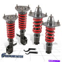 サスペンション 2フロント + 2リアコイルオーバーサスペンションストラットショック05-10サイオンtc adj height 2 front + 2 rear Coilover Suspension Struts Shocks For 05-10 Scion tC Adj Height(2)