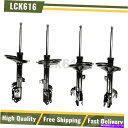 サスペンション ショックストラットアセンブリフロントリア4xフィット2004-2007トヨタハイランダーFWD AWD Shocks Struts Assembly Front Rear 4X Fits 2004-2007 Toyota Highlander FWD AWD