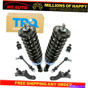 サスペンション TRQ 8 PCサスペンションキット完全ストラット＆スプリングアセンブリエンドリンクボールジョイント TRQ 8 pc Suspension Kit Complete Strut & Spring Assemblies End Links Ball Joints