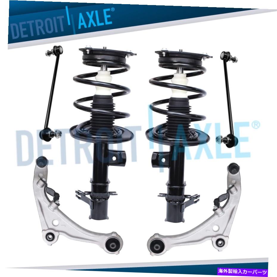 サスペンション 6PCフロントローワーコントロールアーム +ストラットスプリング +スウェイバーキット20..