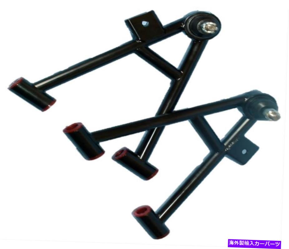 ڥ󥷥 aje졼󥰥塼֥顼ॹƥ֥åեȥեɥڥmu-6000 AJE Racing Tubular A-Arms Steel Black Front Lower Ford Pair MU-6000