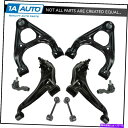 サスペンション 8ピースステアリングサスペンションキットコントロールアームボールジョイントアウタータイロッドリンク 8 Piece Steering Suspension Kit Control Arms w/ Ball Joints Outer Tie Rods Links(2)