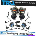 サスペンション TRQストラットスプリングアセンブリボールジョイントスウェイリンクタイロッドラックブーツ16 PCセット TRQ Strut Spring Assemblies Ball Joints Sway Links Tie Rods Rack Boots 16 pc Set(2)