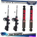 サスペンション 4xフロントリアショックアブソーバーサスペンションストラットドッジグランドキャラバン2013?2019 4x Front Rear Shock ...