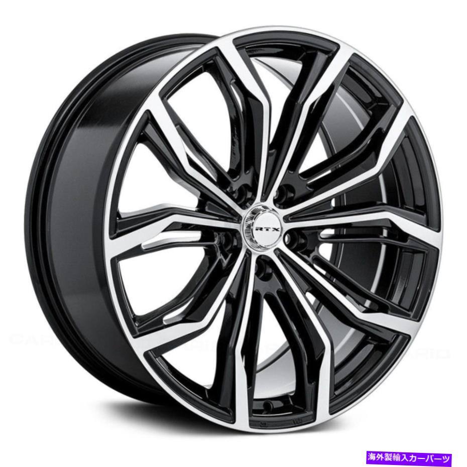 ホイール　4本セット RTXブラックウィドウホイール16x7（35、5x100、54.1）4のブラックリムセット RTX BLACK WIDOW Wheels 16x7 (35, 5x100, 54.1) Black Rims Set of 4