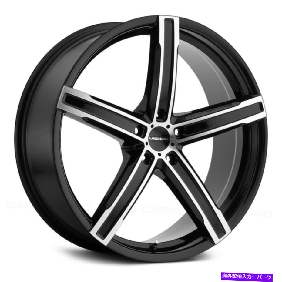 ホイール　4本セット ビジョン469ブーストホイール16x7.5（34、5x114.3、73.1）4のブラックリムセット Vision 469 BOOST Wheels 16x7.5 (34, 5x114.3, 73.1) Black Rims Set of 4