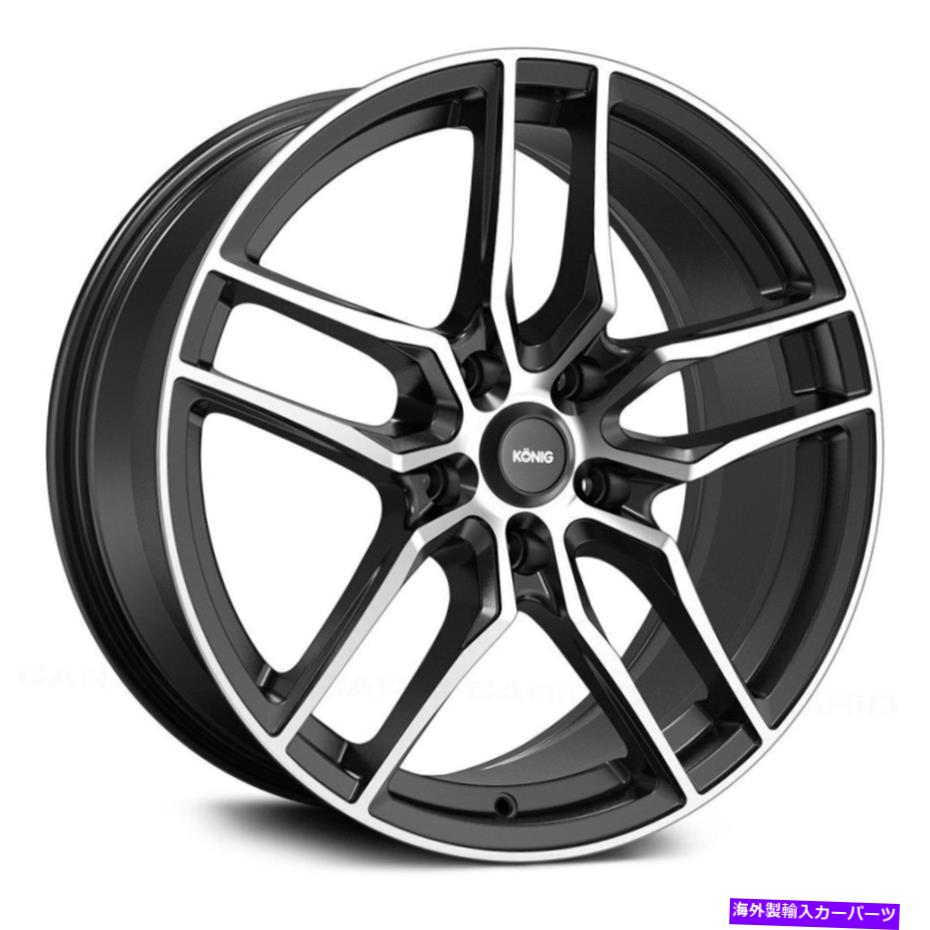 ホイール　4本セット Konig Dentive Wheels 16x7.5（45、5x112、66.6）4のブラックリムセット Konig INTENTION Wheels 16x7.5 (45, 5x112, 66.6) Black Rims Set of 4