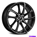 ホイール　4本セット プラチナ438Uジャイロホイール17x7.5（40、5x114.3、72.62）4のブラックリムセット Platinum 438U GYRO Wheels 17x7.5 (40, 5x114.3, 72.62) Black Rims Set of 4