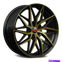 ホイール 4本セット hemi hm6ホイール18x8(35、5x114.3、73.1)4のブラックリムセット Hemi HM6 Wheels 18x8 (35, 5x114.3, 73.1) Black Rims Set of 4