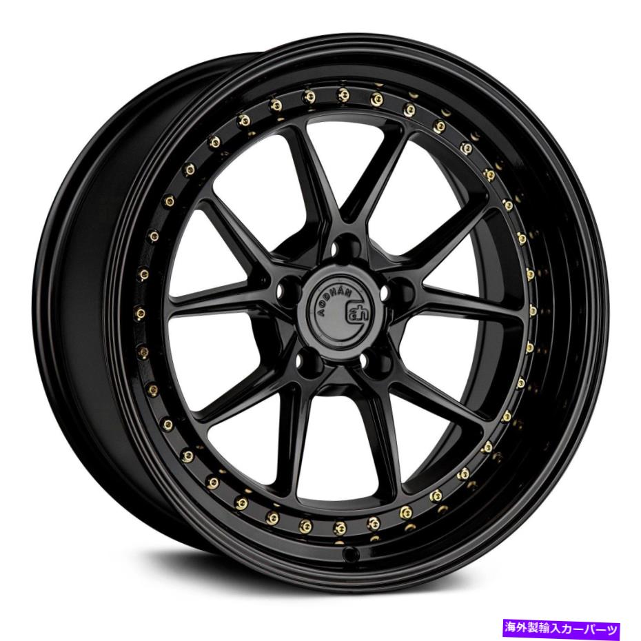 ホイール　4本セット aodhan ds08ホイール18x9.5（35、5x100、73.1）4のブラックリムセット Aodhan DS0..