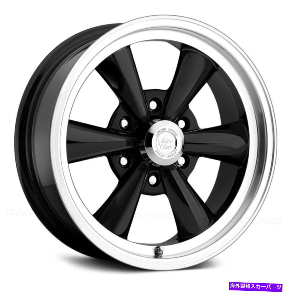 ホイール　4本セット ビジョン141レジェンド6ホイール17x8（19、6x139.7、78.1）4のブラックリムセット Vision 141 LEGEND 6 Wheels 17x8 (19, 6x139.7, 78.1) Black Rims Set of 4