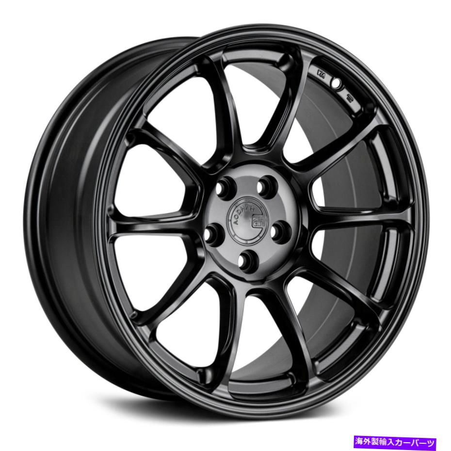 ホイール　4本セット Aodhan AH06ホイール18x10（25、5x114.3、73.1）4のブラックリムセット Aodhan AH06 Wheels 18x10 (25, 5x114.3, 73.1) Black Rims Set of 4