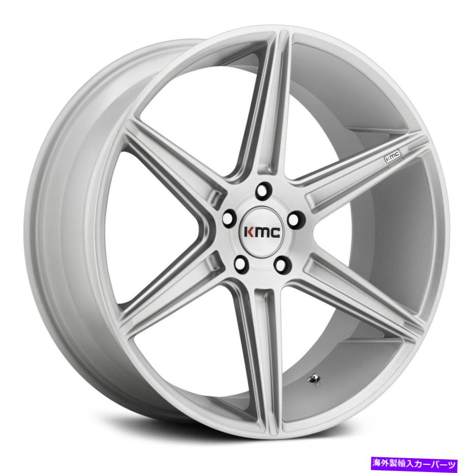 ホイール　4本セット KMC KM711プリズムホイール20x10.5（35、5x114.3、72.56）4のシルバーリムセット KMC KM711 PRISM Wheels 20x10.5 (35, 5x114.3, 72.56) Silver Rims Set of 4