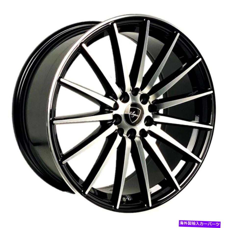 ホイール　4本セット エレガントなE007ホイール17x7.5（35、5x105、72.6）4のブラックリムセット Elegant E007 Wheels 17x7.5 (35, 5x105, 72.6) Black Rims Set of 4
