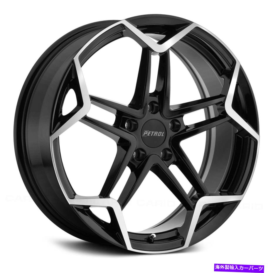 ホイール　4本セット ガソリンP1Aホイール17x8（32、5x112、72.1）4のブラックリムセット Petrol P1A Wheels 17x8 (32, 5x112, 72.1) Black Rims Set of 4