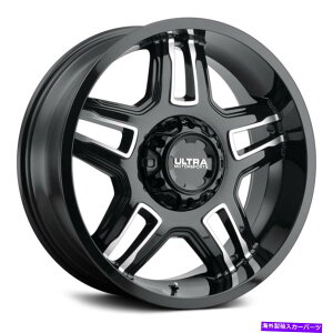 ホイール　4本セット ウルトラ153BKハルマゲドンホイール18x9（1、8x165.1、125.2）4のブラックリムセット Ultra 153BK ARMAGEDDON Wheels 18x9 (1, 8x165.1, 125.2) Black Rims Set of 4