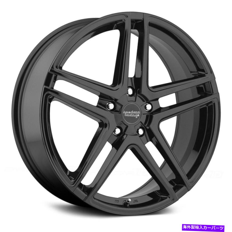ホイール　4本セット American Racing AR907 1PCホイール17x7.5（42、5x114.3、72.56）4のブラックリム..