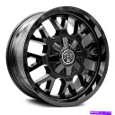 ホイール 4本セット スレットオフロード態度ホイール18x9(18、6x139.7、106.1)4のブラックリムセット Thret Offroad Attitude Wheels 18x9 (18, 6x139.7, 106.1) Black Rims Set of 4(2)