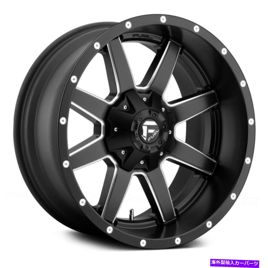 ホイール　4本セット 燃料D538マーベリック1PCホイール16x6.5（48、6x130、84.1）4のブラックリムセッ..