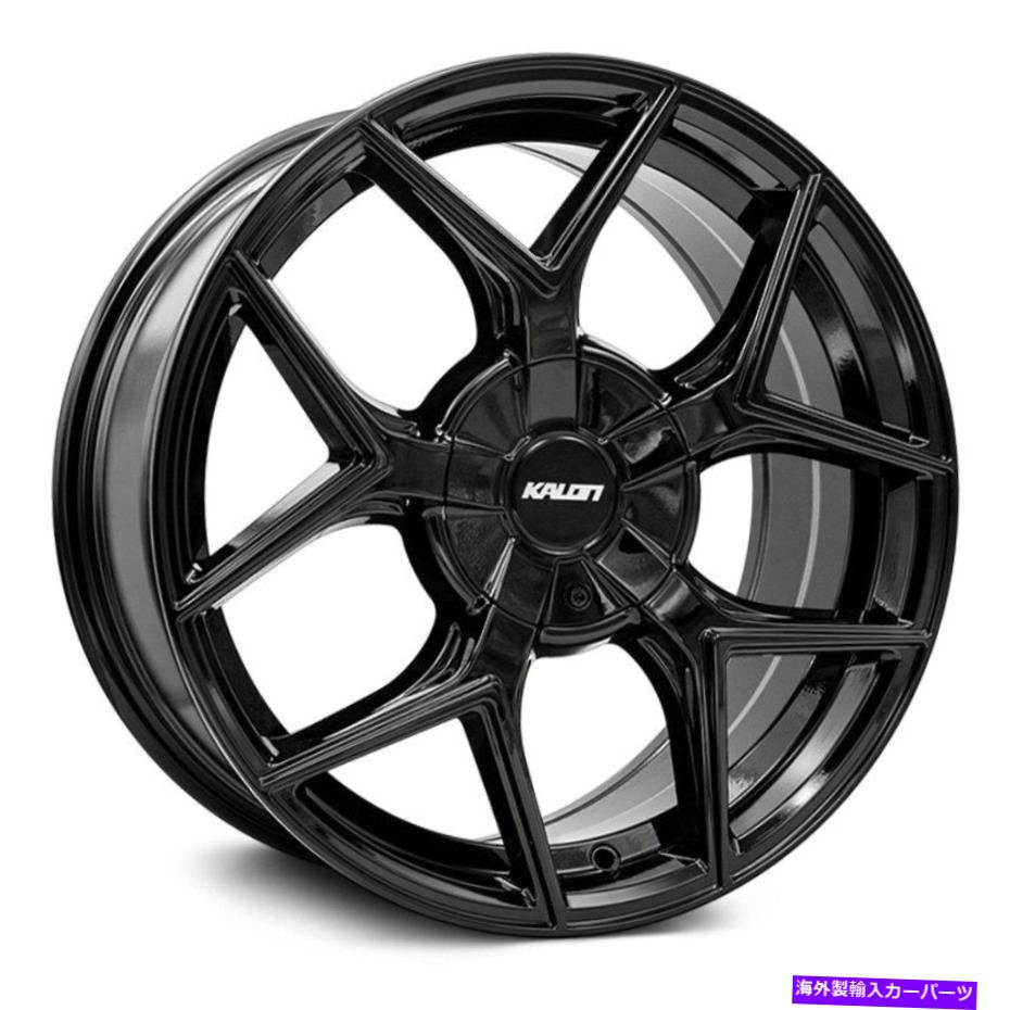 ホイール　4本セット カロンファルコンホイール18x8（40、5x114.3、73）4のブラックリムセット Kalon Falcon Wheels 18x8 (40, 5x114.3, 73) Black Rims Set of 4