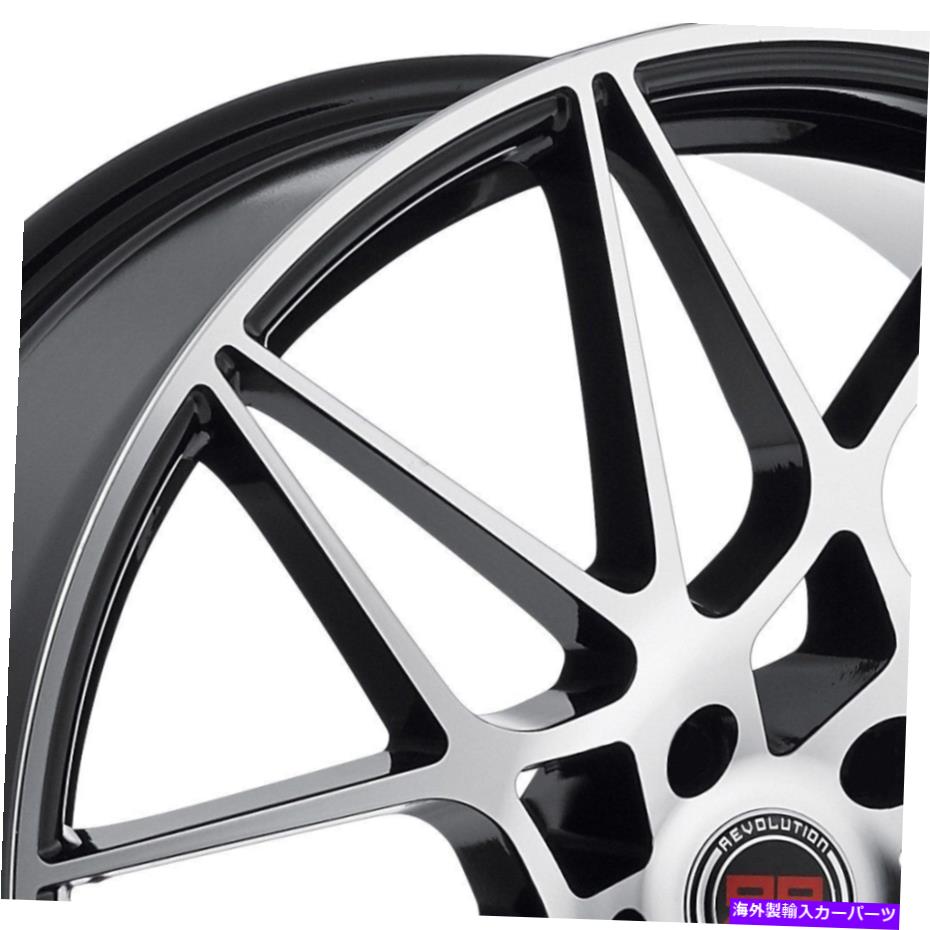 ホイール　4本セット Revolution Racing RR11ホイール18x8（40、5x114.3、73.1）4のブラックリムセット Revolution Racing RR11 Wheels 18x8 (40, 5x114.3, 73.1) Black Rims Set of 4【並行輸入品】 2