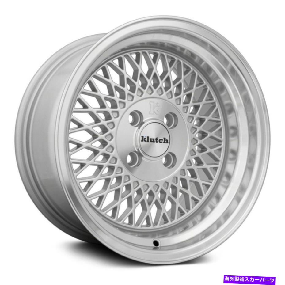 ホイール　4本セット Klutch SLC1ホイール18x8.5（35、5x110、73.1）4のシルバーリムセット Klutch SLC1 Wheels 18x8.5 (35, 5x110, 73.1) Silver Rims Set of 4(2)