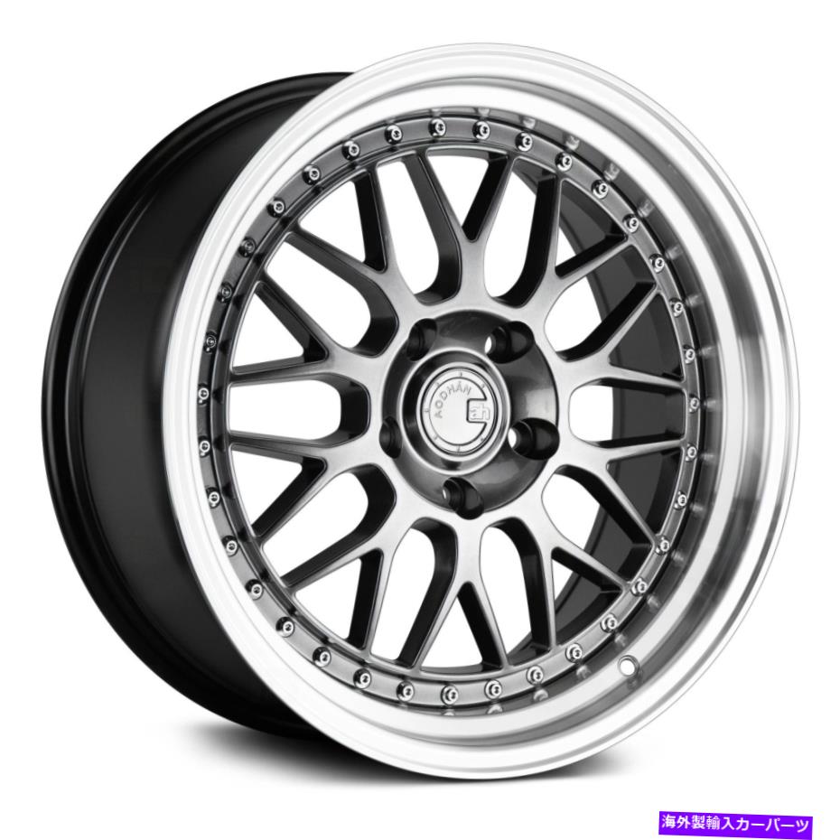 ホイール　4本セット Aodhan AH02ホイール19x9.5（12、5x114.3、73.1）4のブラックリムセット Aodhan AH02 Wheels 19x9.5 (12, 5x114.3, 73.1) Black Rims Set of 4