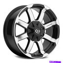 ホイール 4本セット ビジョン413勇気ホイール17x8.5(18、8x180、124.2)4のブラックリムセット Vision 413 VALOR Wheel...
