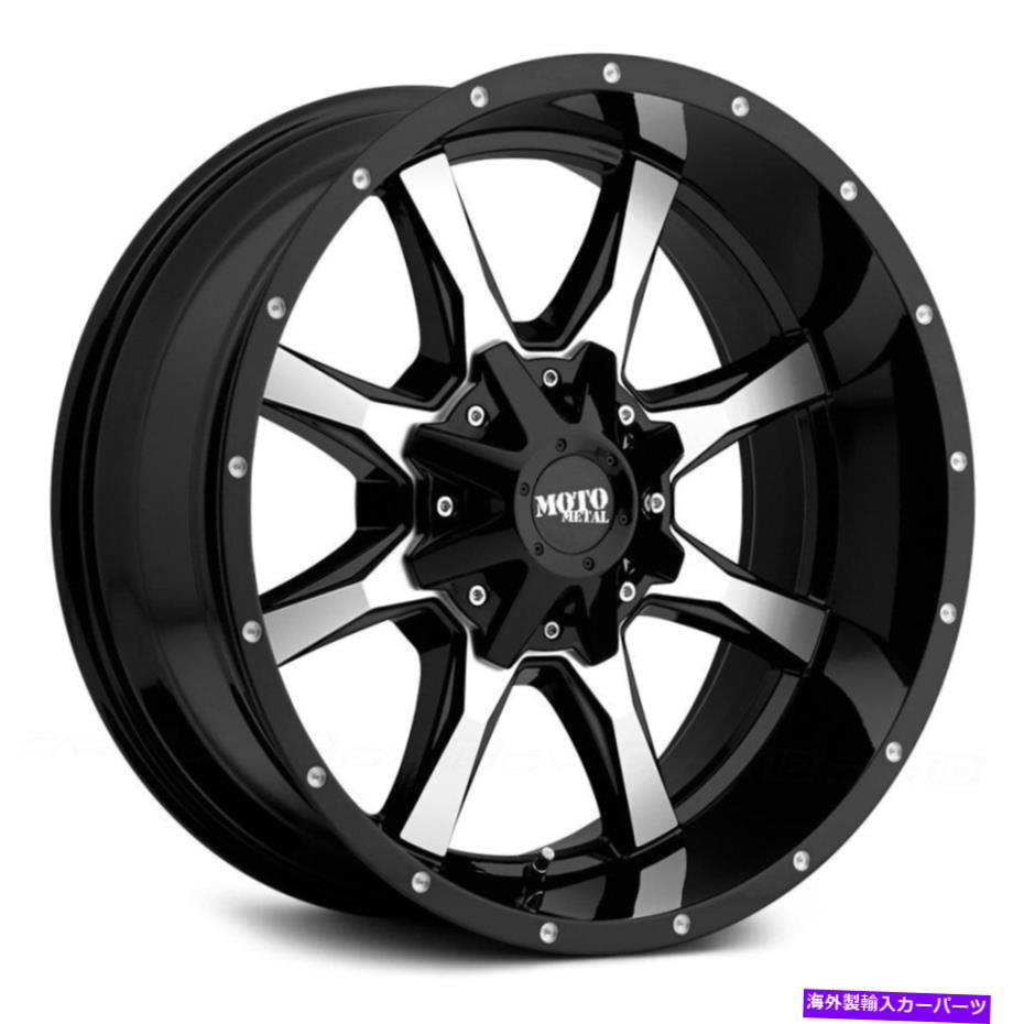 ホイール　4本セット Moto Metal Mo970（米国で作られた）ホイール18x9（18、8x180）4のブラックリムセット Moto Metal MO970 (Made in USA) Wheels 18x9 (18, 8x180) Black Rims Set of 4