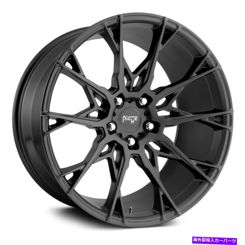 ホイール　4本セット ニッチM183スタッカートホイール18x8.5（35、5x120.65、72.56）4のブラックリムセ..
