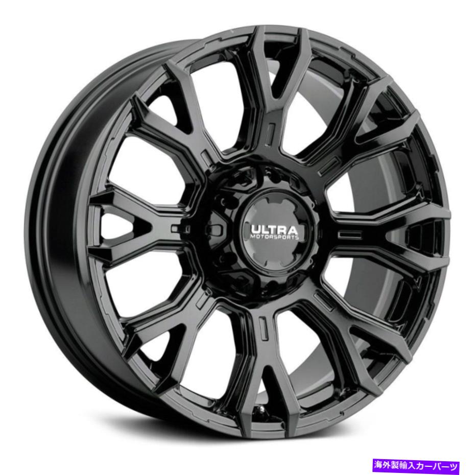 ホイール　4本セット Ultra 123BK Scorpionホイール20x10（-25、8x165.1、125.2）4のブラックリムセット Ultra 123BK SCORPION Wheels 20x10 (-25, 8x165.1, 125.2) Black Rims Set of 4