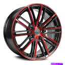 ホイール 4本セット RTX Strobe 5ホイール18x8(45、5x114.3、73.1)4のブラックリムセット RTX STROBE 5 Wheels 18x8 (45, 5x114.3, 73.1) Black Rims Set of 4(2)