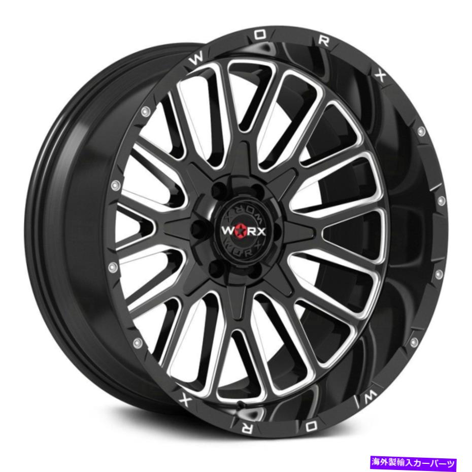 ホイール　4本セット Worx 818bmホイール20x12（-44、5x139.7、78.1）4のブラックリムセット Worx 818BM Wheels 20x12 (-44, 5x139.7, 78.1) Black Rims Set of 4