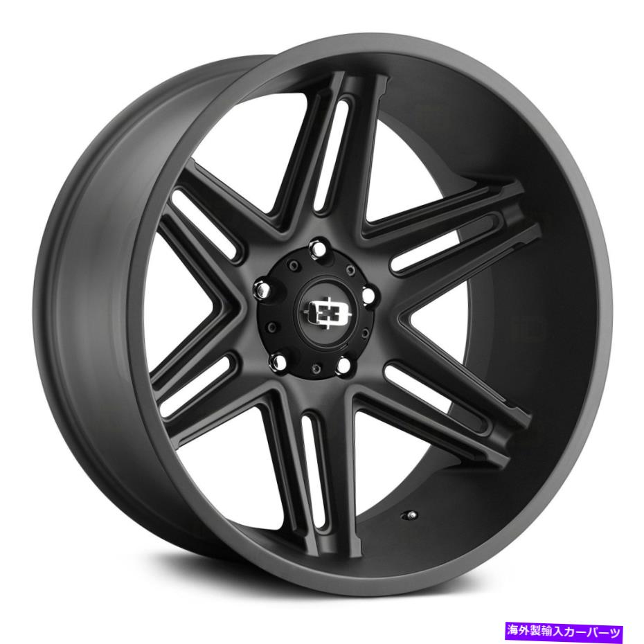 ホイール　4本セット Vision 363 Razor Wheels 20x12（-51、8x165.1、125.2）4のブラックリムセット Vision 363 RAZOR Wheels 20x12 (-51, 8x165.1, 125.2) Black Rims Set of 4